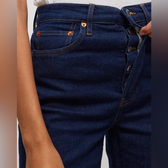 RE/DONE 70s Ultra High Rise Wide Leg Jeans in Rigid Like Wash - Picture 3 of 13